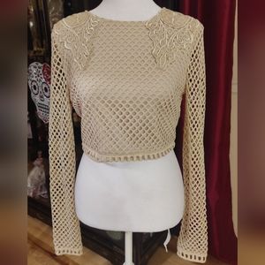 Carli Bybel Missguided Lace Crop Top